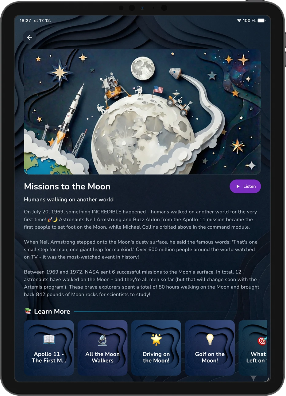 Spacepedia iPad - Quiz